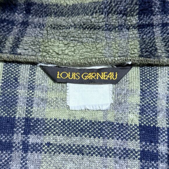 Vintage Louis Garneau Men's Green Fleece Zip Up Jacket Dimensions In Description - Picture 13 of 16